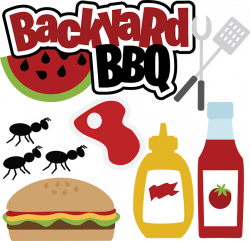 Backyard BBQ - SVG scrapbooking files, red blob in middle = steak ...
