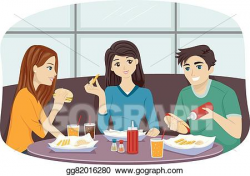 Vector Illustration - Fast food friends. EPS Clipart ...