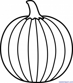 Holidays Halloween Or Food Pumpkin Lineart Clip Art - Sweet Clip Art