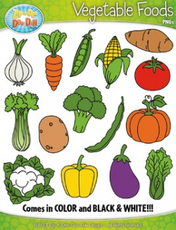 Vegetable Foods Clipart {Zip-A-Dee-Doo-Dah Designs}