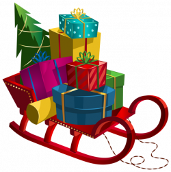 Christmas Sleigh with Gifts PNG Clip-Art Image | Christmas Clip Art ...