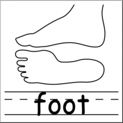 Clip Art: Parts of the Body: Foot B&W I abcteach.com | abcteach