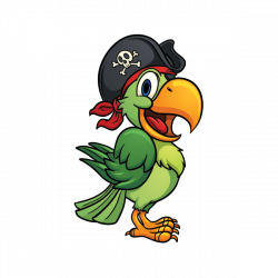 Printed vinyl Pirate Parrot | Stickers Factory