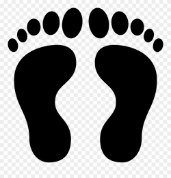Footprint Filled Icon - Left And Right Foot Prints Clipart ...