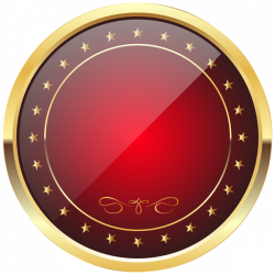 Red and Gold Badge Template Transparent PNG Clip Art Image | Badges ...