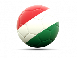 Football icon. Illustration of flag of Hungary