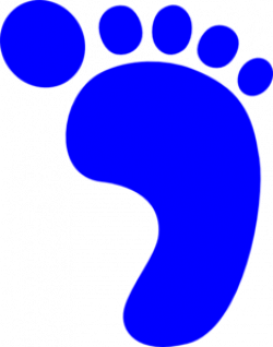 Blue-footprint-right Clip Art at Clker.com - vector clip art ...