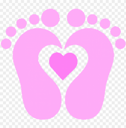 image of baby footprint clipart - baby feet with heart sv ...