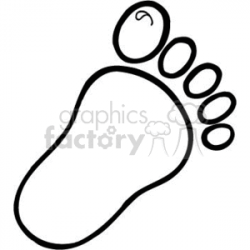 childs footprint clipart. Royalty-free clipart # 157625