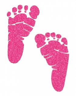 pink baby footprints - Sticker by Brandy Birdsong
