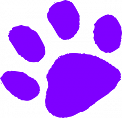 Purple Paw Print Clip Art at Clker.com - vector clip art online ...