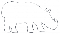 rhino outline - Google Search | rhinos | Pinterest | Rhinoceros ...