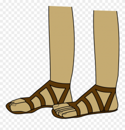Sandal Clip Art Download - Feet In Sandals Drawing - Png ...