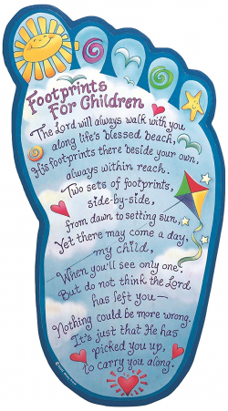 Abbey Gift Footprints Children's Wall Plaque