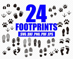 Pin by Etsy on Products | Animal footprints, Clip art, Pdf