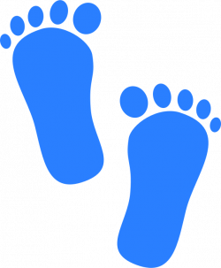 blue footprints clipart - Clipground