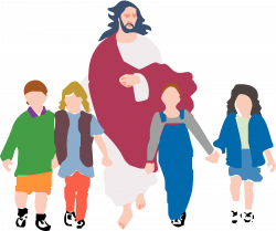 child walking with jesus clipart - Clipground