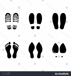 Sample Human Foot Silhouette Set Shoes | HandandBeak