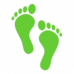 Free Stock Photo: Illustration of green footprints ...