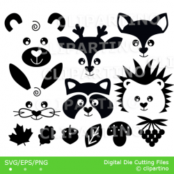 woodland-animals-svg-forest animals face svg cut file Clipartino ...