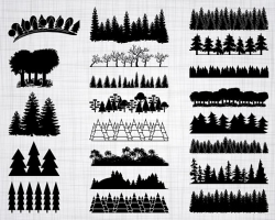 Forest SVG Bundle, Forest SVG, Tree SVG, Forest Clipart, Cut ...