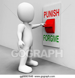 Stock Illustration - Punish forgive switch shows punishment or ...