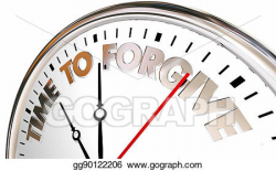 Stock Illustrations - Time to forgive clock forget absolve ...