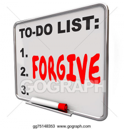 Stock Illustration - Forgive word written to do list board ...