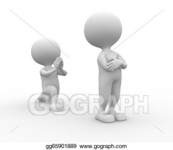 Stock Illustration - Person on his knees asking for ...