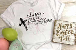 Chosen Blessed Forgiven Redeemed SVG DXF PNG Religious Cross Jesus Easter  Cut File for Cricut and Silhouette - Easter Clipart