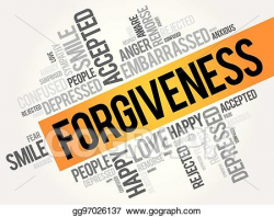 Vector Art - Forgiveness word cloud collage. Clipart Drawing ...