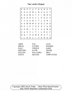 The Lord's Prayer Puzzle | Schoolagers | Pinterest | Sunday school ...