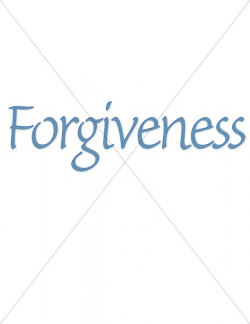 Forgiveness in Blue | Inspirational Word Art