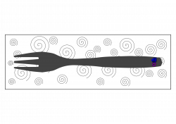 Clipart - Fork 3 with napkin