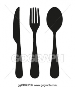 Vector Art - Knife, fork and spoon. EPS clipart gg73468208 ...