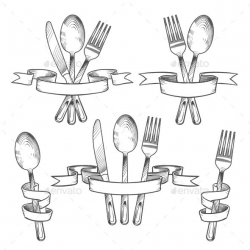 Silverware Silverware, cutlery, dinner table utensils. Knife ...