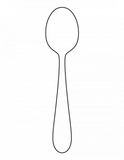 28+ Collection of Spoon Clipart Outline | High quality, free ...