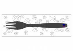 Clipart - Fork 3 with napkin