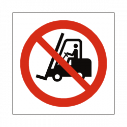 No Access Forklift Truck Symbol Label – Safety-Label.co.uk | Safety ...