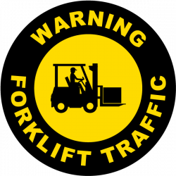 Warning Forklift Traffic Floor Sign E5635 - by SafetySign.com