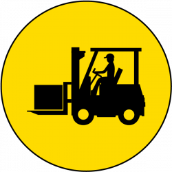 Forklift Floor Sign E5637 - by SafetySign.com