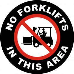 No Forklifts In This Area Floor Sign E5640 - by SafetySign.com