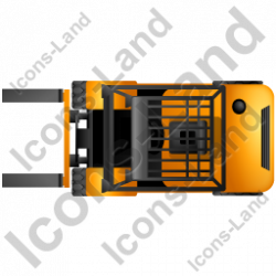 Forklift Truck Top Yellow Icon, PNG/ICO Icons, 256x256 ...