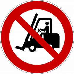 Clipart - No Forklifts