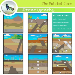 Geology Clip Art - Stratigraphy - Rock Layers - 32 Piece Set ...