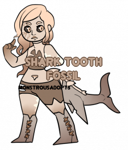 Shark Tooth Fossil (CLOSED) by MonstrousAdopts on DeviantArt