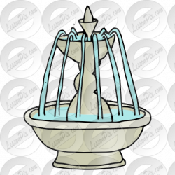 Fountain Picture for Classroom / Therapy Use - Great Fountain Clipart