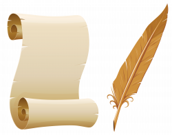 Scrolled Paper and Quill Pen PNG Picture | Gallery Yopriceville ...