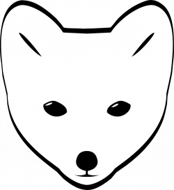 clipartist.net » Clip Art » arctic fox head black white line art SVG