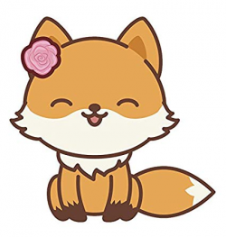 Adorable Kawaii Fox Emoji Cartoon #1 Vinyl Decal Sticker (12